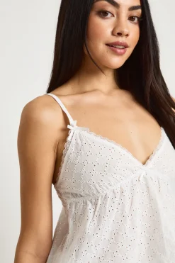 boohoo Ensemble Pyjama De Mariée Caraco & Short Broderie Anglaise<Femme Pyjamas
