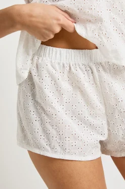 boohoo Ensemble Pyjama De Mariée Caraco & Short Broderie Anglaise<Femme Pyjamas