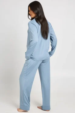boohoo Ensemble Pyjama De Maternité Chemise Boutonnée Et Pantalon En Coton Doux<Femme Pyjamas