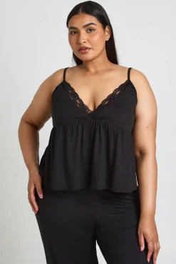boohoo Ensemble Pyjama Grande Taille Haut Babydoll Et Pantalon<Femme Pyjamas