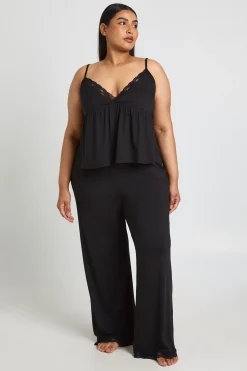 boohoo Ensemble Pyjama Grande Taille Haut Babydoll Et Pantalon<Femme Pyjamas
