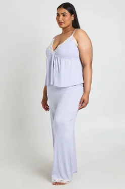 Ensemble Pyjama Grande Taille Haut Babydoll Et Pantalon