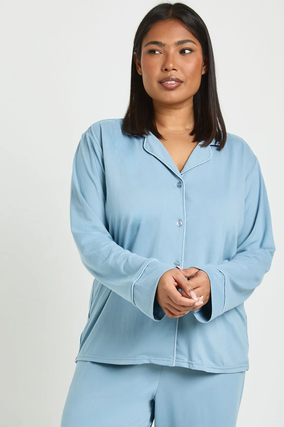 Ensemble Pyjama Grande Taille Chemise Et Pantalon À Manches Longues Imprimé Vache Highland