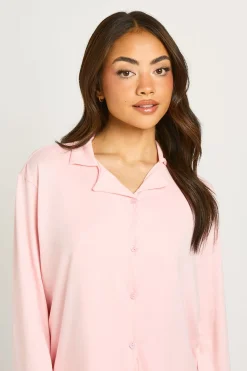 boohoo Ensemble Pyjama Haut À Manches Longues Et Pantalon En Jersey Doux<Femme Pyjamas