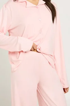 boohoo Ensemble Pyjama Haut À Manches Longues Et Pantalon En Jersey Doux<Femme Pyjamas