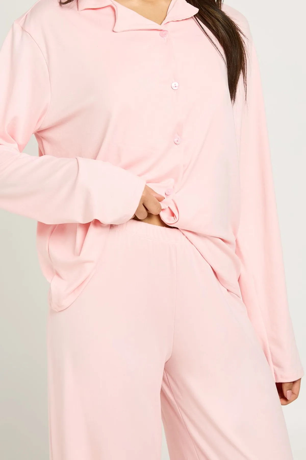 boohoo Ensemble Pyjama Haut À Manches Longues Et Pantalon En Jersey Doux<Femme Pyjamas