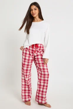 Ensemble pyjama : haut à manches longues à carreaux brossé et pantalon