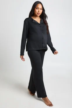 Ensemble pyjama maternité à manches longues et pantalon