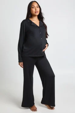 Ensemble pyjama maternité à manches longues et pantalon