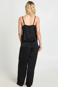 Ensemble Pyjama Petite Avec Caraco Et Pantalon À Bordure En Dentelle Cils