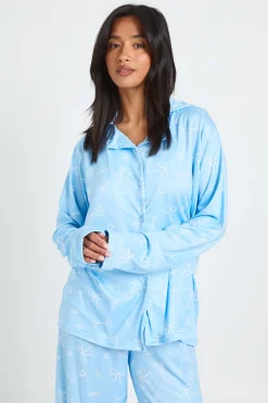 Ensemble Pyjama Petite Avec Haut À Manches Longues Et Pantalon Imprimé Martini Et Nœuds