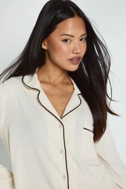 Ensemble Pyjama Petite Côtes Souples Haut Manches Longues & Pantalon