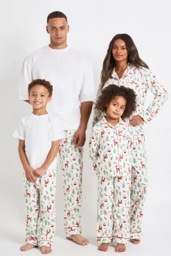 Ensemble pyjama pour femme assorti à la famille, imprimé de Noël, chemise en polaire bébé à manches longues et pantalon