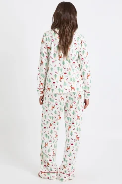 Ensemble pyjama pour femme assorti à la famille, imprimé de Noël, chemise en polaire bébé à manches longues et pantalon