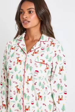 Ensemble pyjama pour femme assorti à la famille, imprimé de Noël, chemise en polaire bébé à manches longues et pantalon