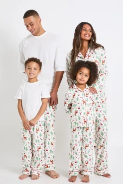 Ensemble pyjama pour femme assorti à la famille, imprimé de Noël, chemise en polaire bébé à manches longues et pantalon