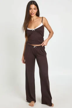 Ensemble Pyjama Tall Caraco Et Pantalon À Contraste