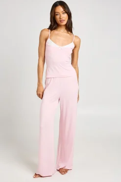 Ensemble Pyjama Tall Débardeur Et Pantalon À Détails Contrastés