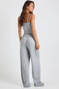 boohoo Ensemble Pyjama Tall Débardeur Pointelle Et Pantalon Large<Femme Pyjamas