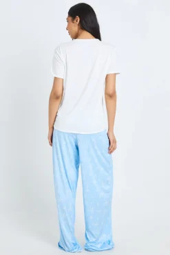 Ensemble Pyjama T-shirt Et Pantalon Grande Taille Imprimé Martini Et Nœuds