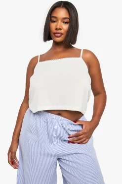 boohoo Ensemble pyjama Veste Pointelle et Pantalon à Jambes Larges<Femme Pyjamas