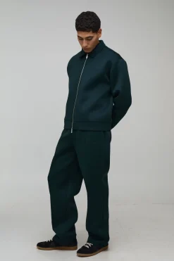 boohooMAN Ensemble Scuba Veste Harrington Coupe Régulière et Pantalon Décontracté<Homme Ensembles