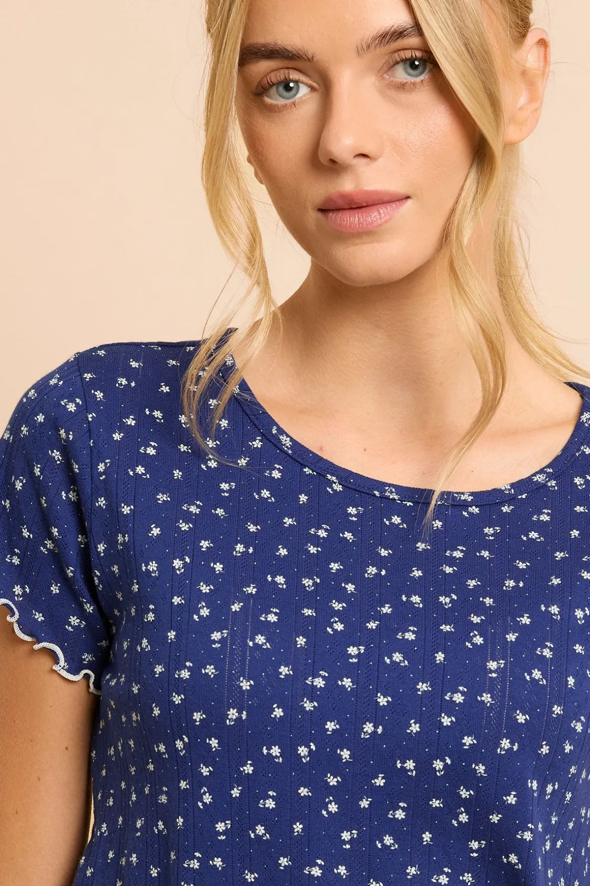 Ensemble Short en Jersey Pointelle