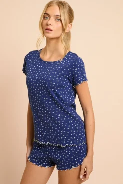 Ensemble Short en Jersey Pointelle