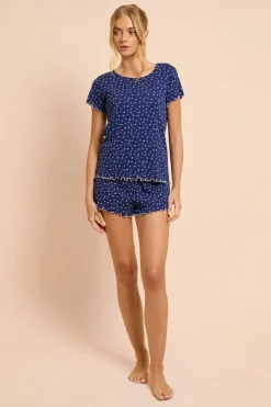 Ensemble Short en Jersey Pointelle