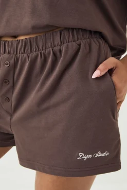 Ensemble Short Et T-shirt Henley Ultra-doux Dsgn Studio