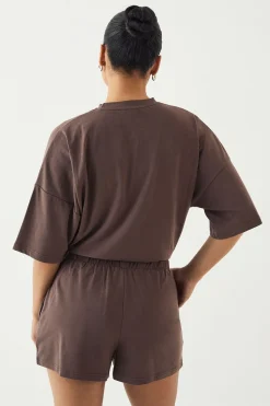 Ensemble Short Et T-shirt Henley Ultra-doux Dsgn Studio