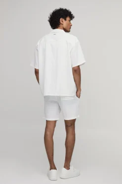Ensemble Short À Manches Courtes Oversize Avec Short À Plis Irréguliers