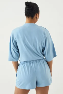 Ensemble Short Supersoft À Boutons Henley Lounge Dsgn Studio