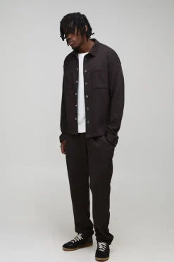 boohooMAN Ensemble surchemise texturée et pantalon fuselé<Homme Ensembles|Tout Afficher