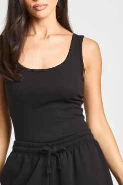 boohoo Ensemble Survêtement Body String À Encolure Dégagée Et Jogger Droit À Jambes Larges<Femme Survêtements|Survêtements