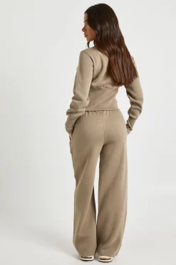 Ensemble Survêtement Bomber Sweat À Ourlet Profond Et Boutons-pression Petite