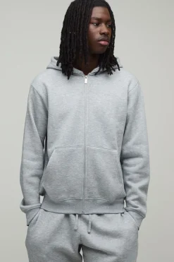 boohooMAN Ensemble Survêtement À Casynthétiqueche Zippée Coupe Regular Et Jogger Droit À Revers<Homme Survêtements Grande Taille|Tout Afficher