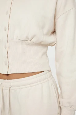 Ensemble Survêtement Court Sweat Boutonné Taille Cintrée