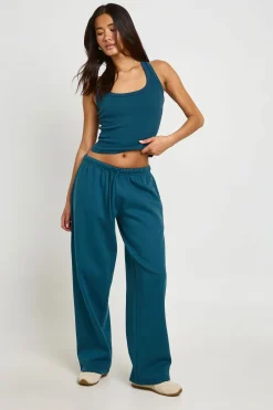 Ensemble Survêtement Débardeur Côtelé Style Racer Et Jogging