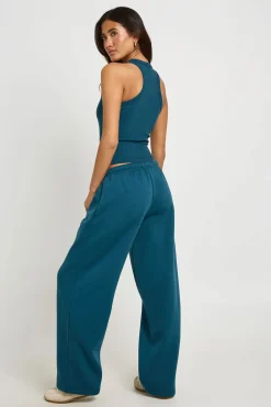 Ensemble Survêtement Débardeur Côtelé Style Racer Et Jogging