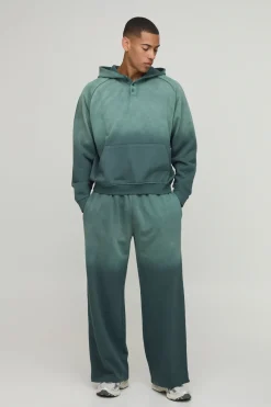 boohooMAN Ensemble Survêtement Gaufré Oversize À Casynthétiqueche Spray Avec Doublure Gaufrée Et Pantalon Large<Homme Survêtements