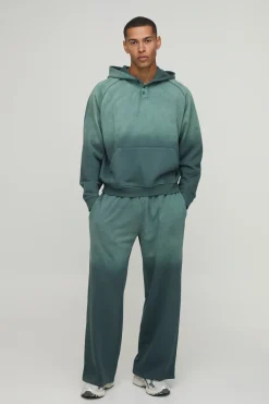 boohooMAN Ensemble Survêtement Gaufré Oversize À Casynthétiqueche Spray Avec Doublure Gaufrée Et Pantalon Large<Homme Survêtements
