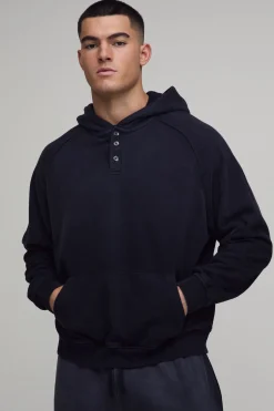 Ensemble Survêtement Gaufré Oversize : Hoodie Boxy Effet Spray Avec Doublure Gaufrée & Pantalon Large