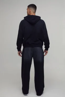 Ensemble Survêtement Gaufré Oversize : Hoodie Boxy Effet Spray Avec Doublure Gaufrée & Pantalon Large