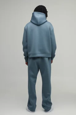 Ensemble Survêtement Grande Taille Sweat À Casynthétiqueche Oversize Boxy En Scuba Collé Et Jogger Oversize