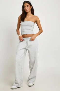 Ensemble Survêtement Haut Bandeau Côtelé Et Pantalon Jogger Rayé