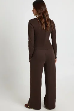 Ensemble Survêtement Haut Manches Longues Col Rond Et Pantalon Jogger Droit
