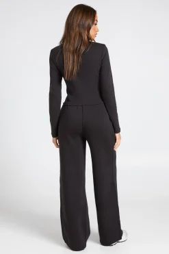 boohoo Ensemble Survêtement Haut Manches Longues Col Rond Et Pantalon Jogger Jambe Droite<Femme Survêtements|Survêtements
