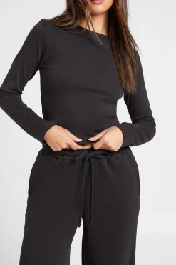 boohoo Ensemble Survêtement Haut Manches Longues Col Rond Et Pantalon Jogger Jambe Droite<Femme Survêtements|Survêtements