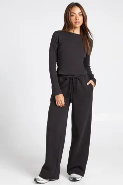 boohoo Ensemble Survêtement Haut Manches Longues Col Rond Et Pantalon Jogger Jambe Droite<Femme Survêtements|Survêtements